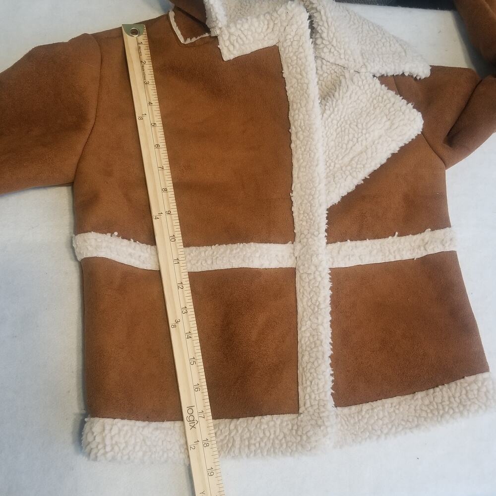 Art Class Girls Faux Suede Sherpa Moto Jacket - Picture 8 of 9